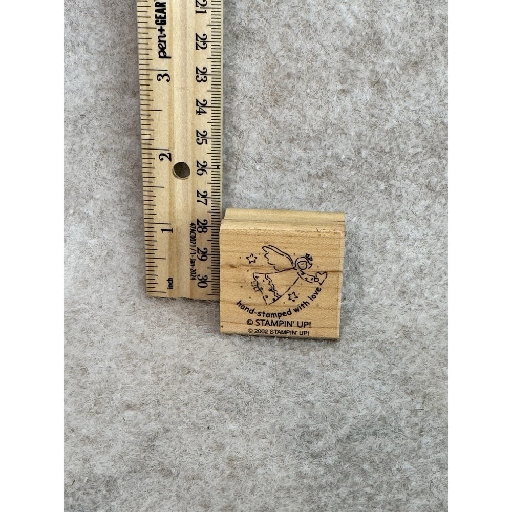 Stampin Up - Rubber Stamp - "Handmade With Love" - Medium Size -